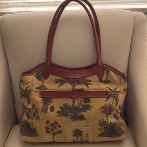Vintage Tommy Bahama tapestry tote